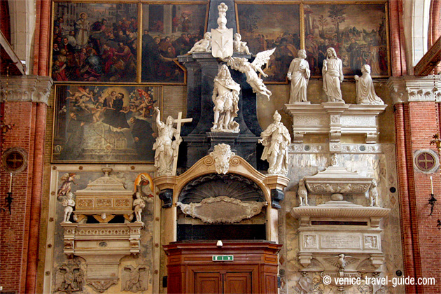 Basilica dei Frari Internal façade