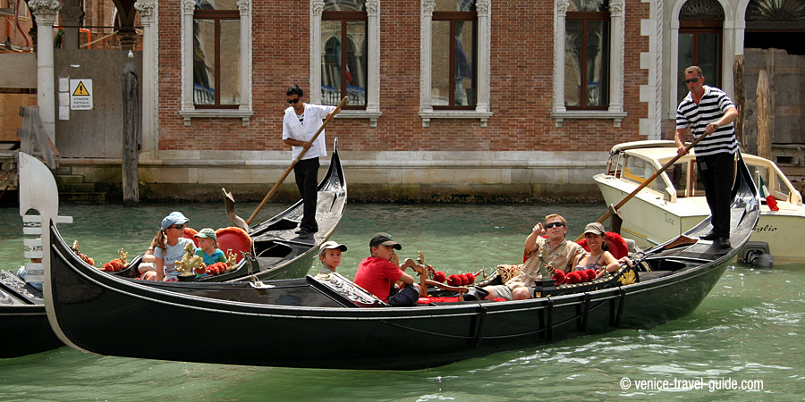 A gondola ride in Venice