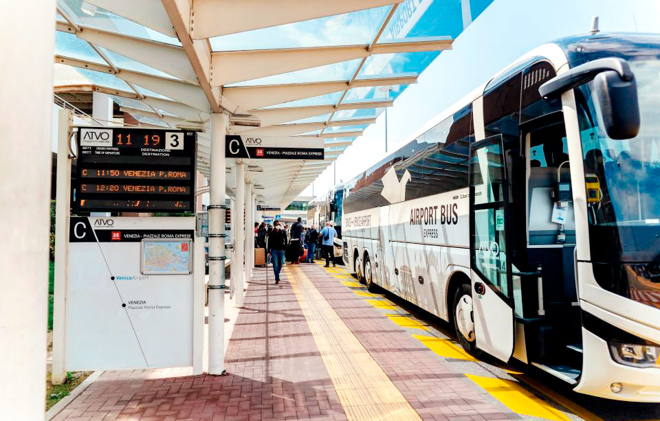 Express Bus from Marco Polo Airport to Venice.